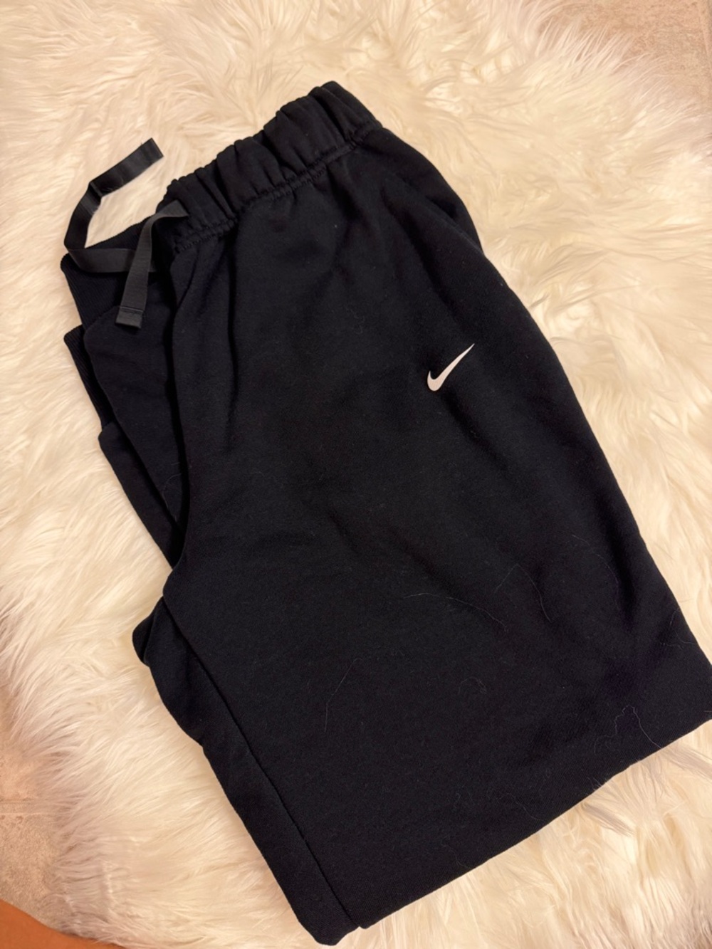 Nike Women’s Black Jogger Pants with White Swoosh